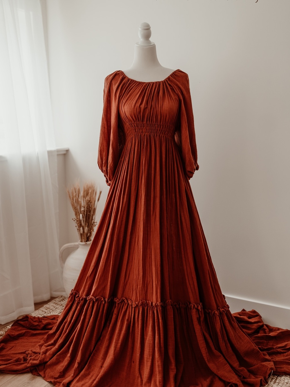 Reclamation Rust Long-Sleeve Gown